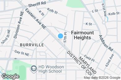 Map image of the property - 809 Eastern Ave NE