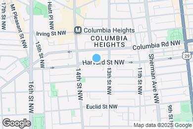 Map image of the property - 1340 Harvard St NW