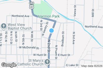Map image of the property - 721 N 2nd St