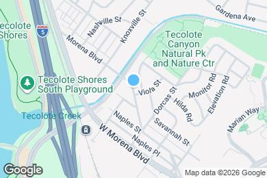 Map image of the property - 1313 Morena Blvd