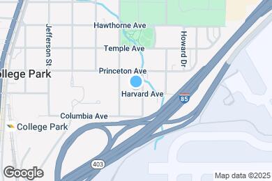 Map image of the property - 1591 Harvard Ave