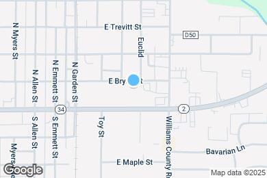 Map image of the property - 880 E Bryan St