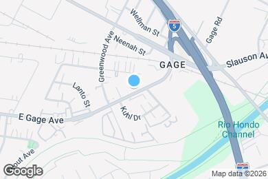 Map image of the property - 7149 E Gage Ave