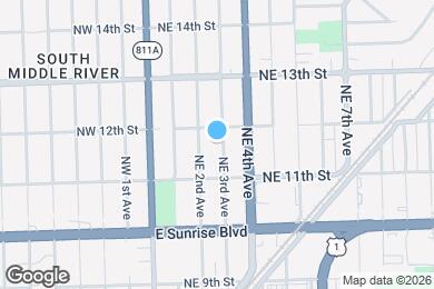 Map image of the property - 1135 NE 3rd Ave