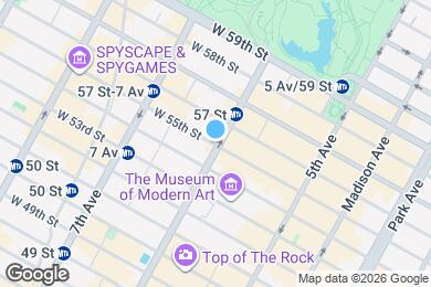 Map image of the property - 101 W 55th St