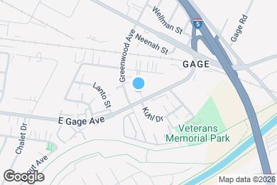 Map image of the property - 7119 E Gage Ave