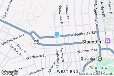 Map image of the property - 524 W Frederick St