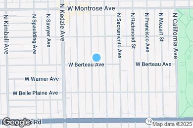 Map image of the property - 3052 W Berteau Ave