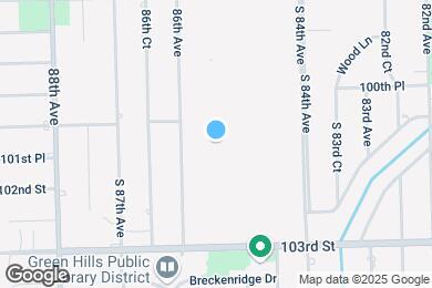 Map image of the property - 8569 W 101st Ter