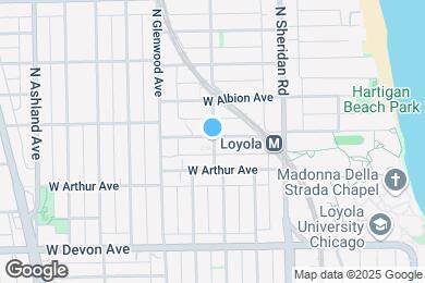 Map image of the property - 6538 N Lakewood Ave