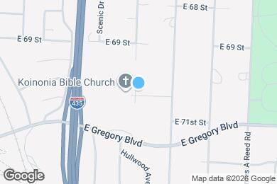 Map image of the property - 7600 E 70th Terrace