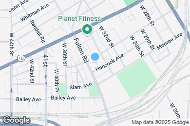 Map image of the property - 2166 W 34th Pl