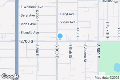 Map image of the property - 301 E 2700 S