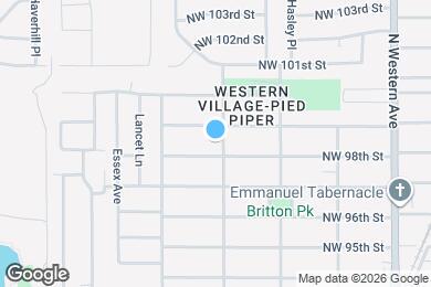 Map image of the property - 9909 N McKinley Ave
