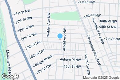 Map image of the property - 1215 17th St NW