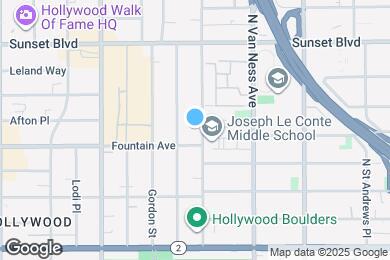 Map image of the property - 1317 N Bronson Ave