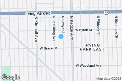 Map image of the property - 3824 N Sawyer Ave