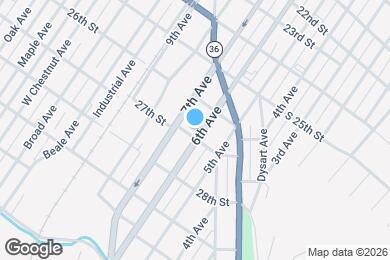 Map image of the property - 2622 6th Ave