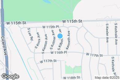 Map image of the property - 11600 S Kilbourn Ave