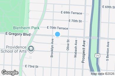 Map image of the property - 2215 E Gregory Blvd