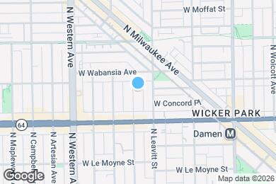 Map image of the property - 1645 N Bell Ave