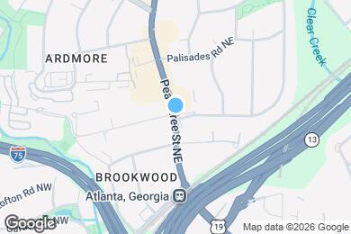 Map image of the property - 1765 Peachtree St NE
