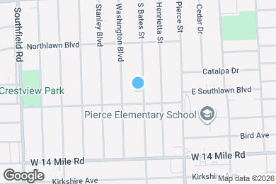 Map image of the property - 1646 S Bates St