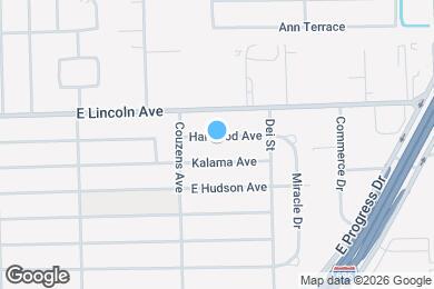 Map image of the property - 1170 E Harwood Ave