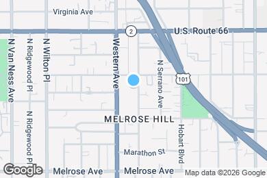 Map image of the property - 951 N Oxford Ave