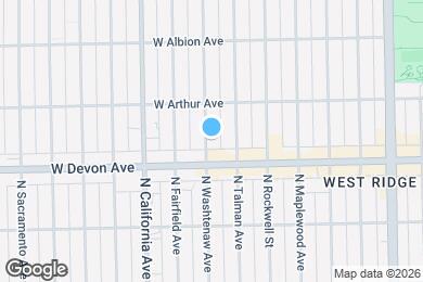Map image of the property - 6423 N Washtenaw Ave