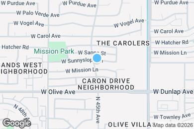 Map image of the property - 9211 N 45th Ave