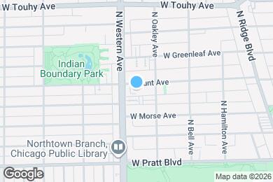 Map image of the property - 2327 W Lunt Ave