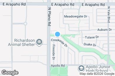 Map image of the property - 1409 Creekside Dr