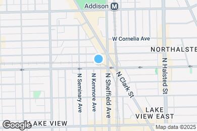 Map image of the property - 1018 W Roscoe St