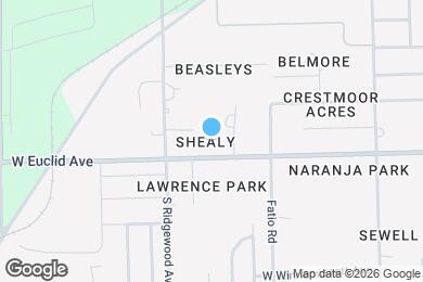 Map image of the property - 1685 W Euclid Ave