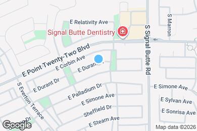 Map image of the property - 10605 E Durant Dr