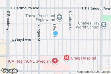Map image of the property - 3296 S Pearl St