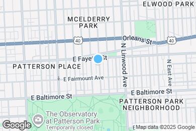 Map image of the property - 128 N Belnord Ave