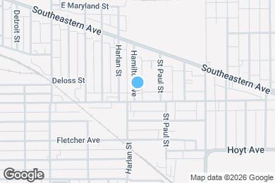 Map image of the property - 429 S Hamilton Ave