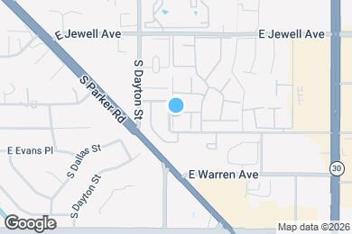 Map image of the property - 10001 E Evans Ave