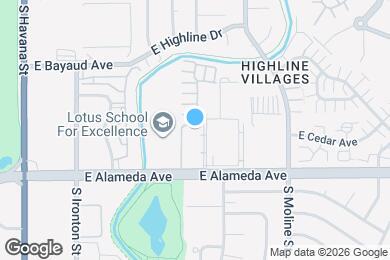 Map image of the property - 11123 E Alameda Ave