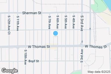 Map image of the property - 1016 S 6th Ave