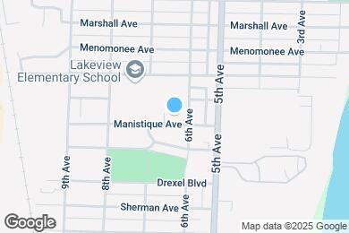 Map image of the property - 608 Manistique Ave