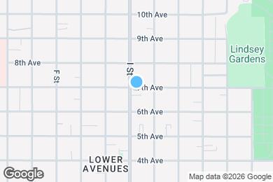 Map image of the property - 610 E 7th Ave