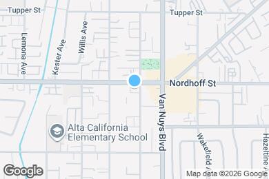 Map image of the property - 14654 Nordhoff St