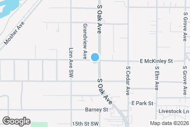 Map image of the property - 1122 S Oak Ave