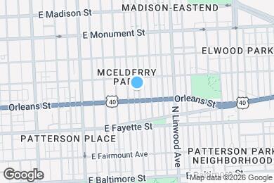 Map image of the property - 406 N Belnord Ave