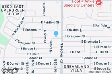 Map image of the property - 5954 E Elmwood St