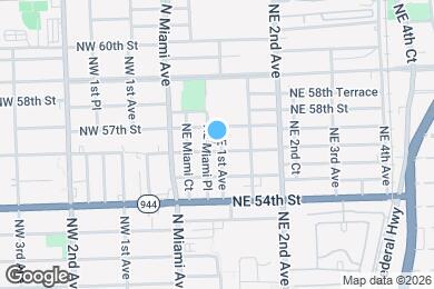 Map image of the property - 5600 NE 1st Ave