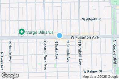 Map image of the property - 3531 W Fullerton Ave